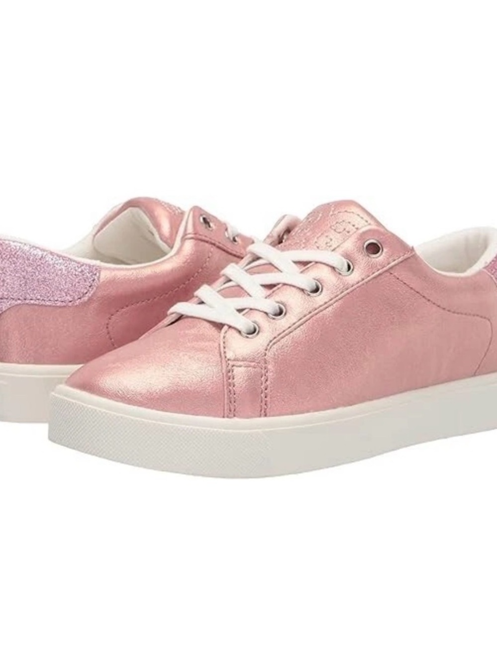 Sam Edelman, Ethyl, Girl's Metallic Low-Top Sneakers, Lavender Haze, Size 3